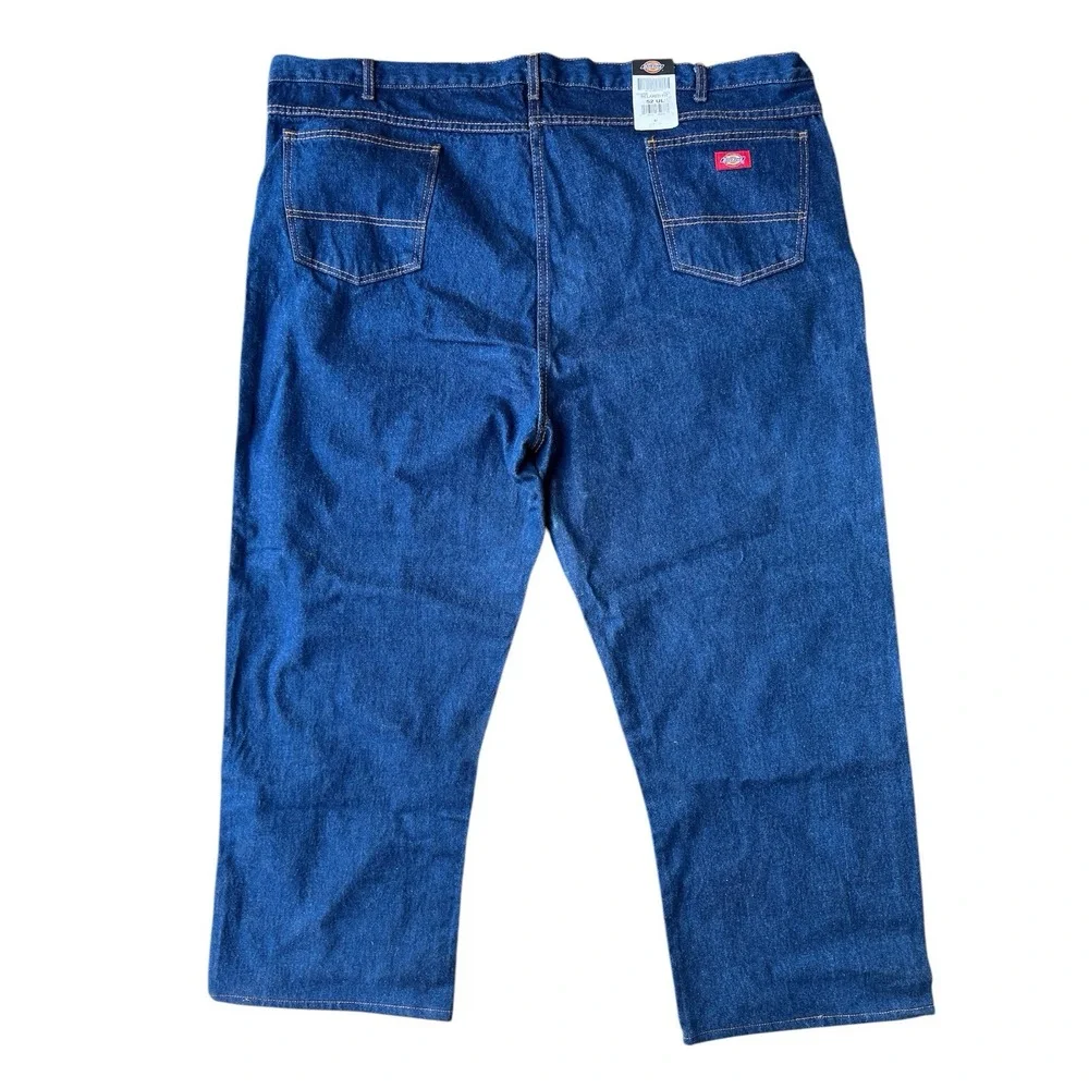 Dickies Denim Blue Jeans Men's 52UL Dark Wash Workwear Big & Tall NEW